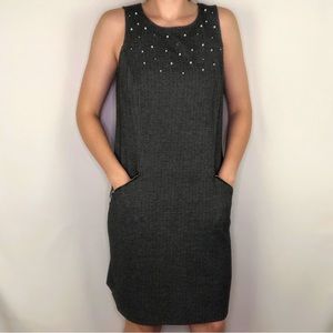 Apt.9 Midi Dress Pearl Straight Sleeveless Business Workwear Womens Small Pocket